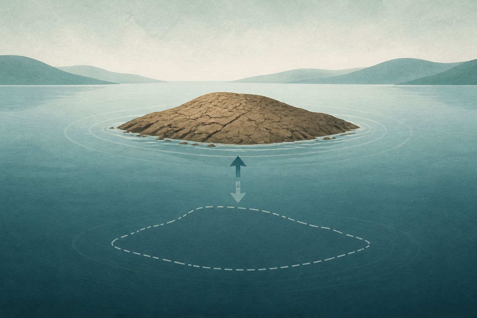 Mysterious island emerges then disappears in remote reservoir