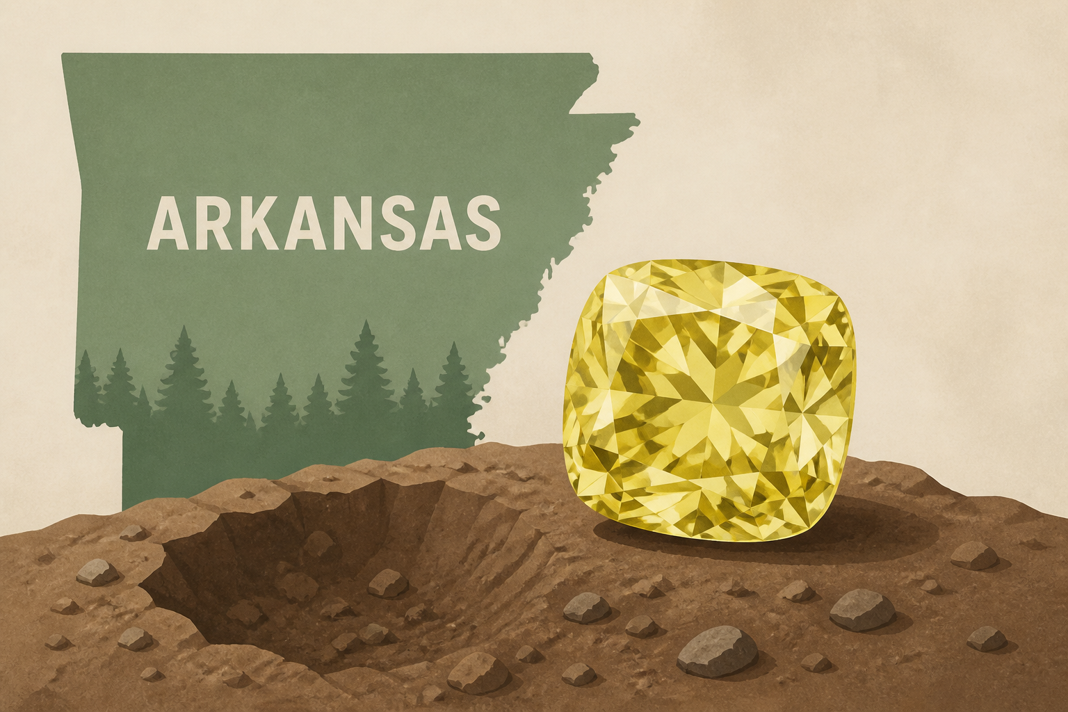 Crater of Diamonds State Park in Arkansas yields rare 2.29-carat yellow diamond