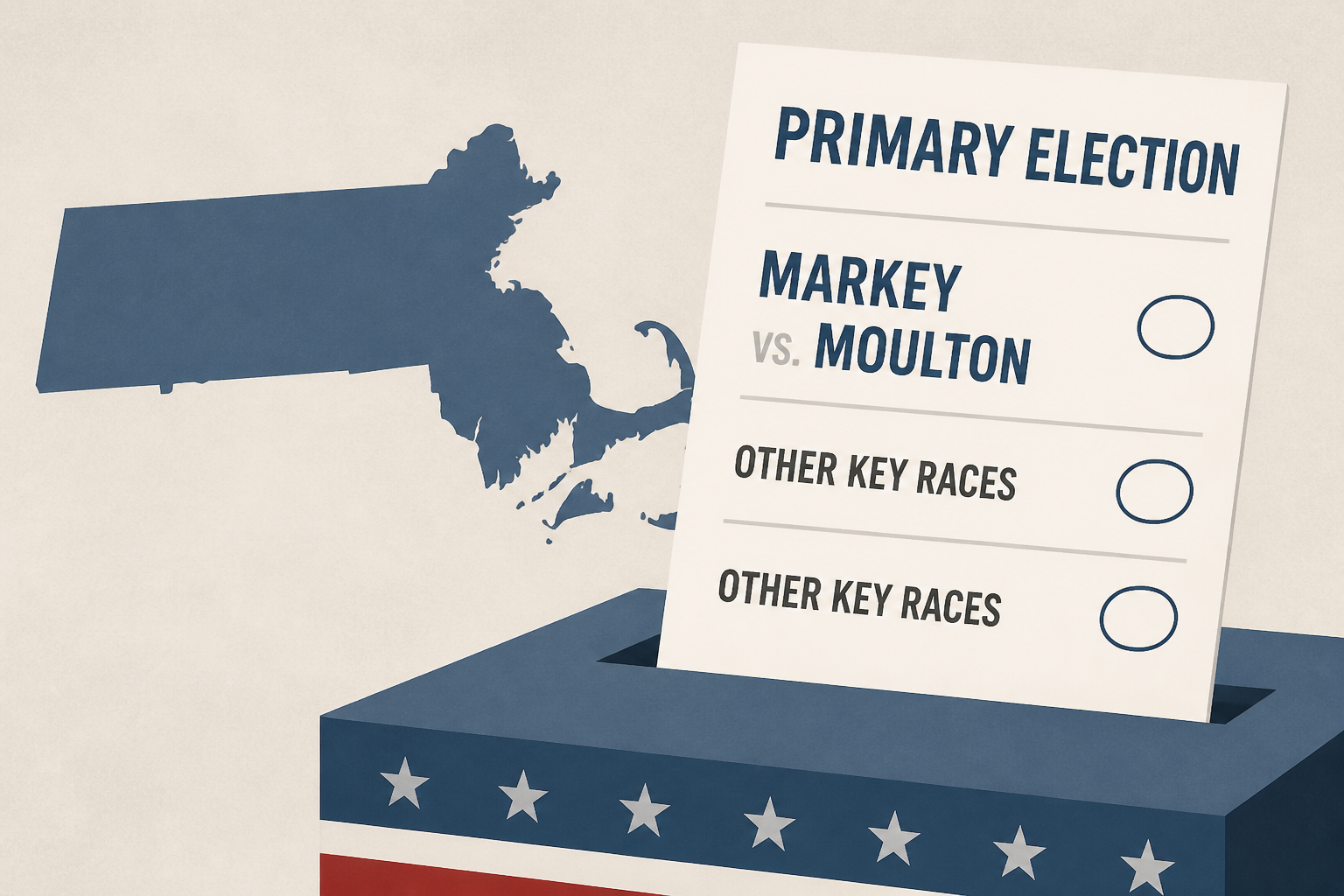 Massachusetts primary election ballot features Markey vs. Moulton and other key races