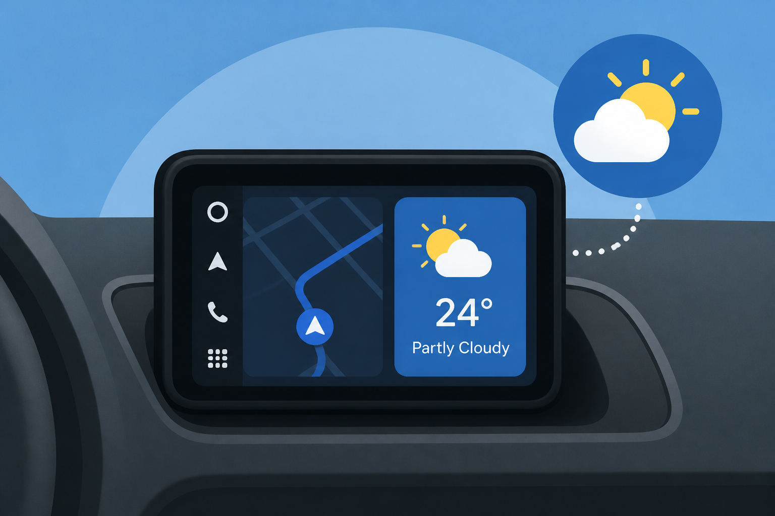 Smaller Android Auto screens may finally get access to weather info