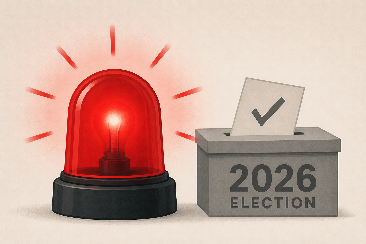 The light is blinking red on Trump messing with the 2026 election