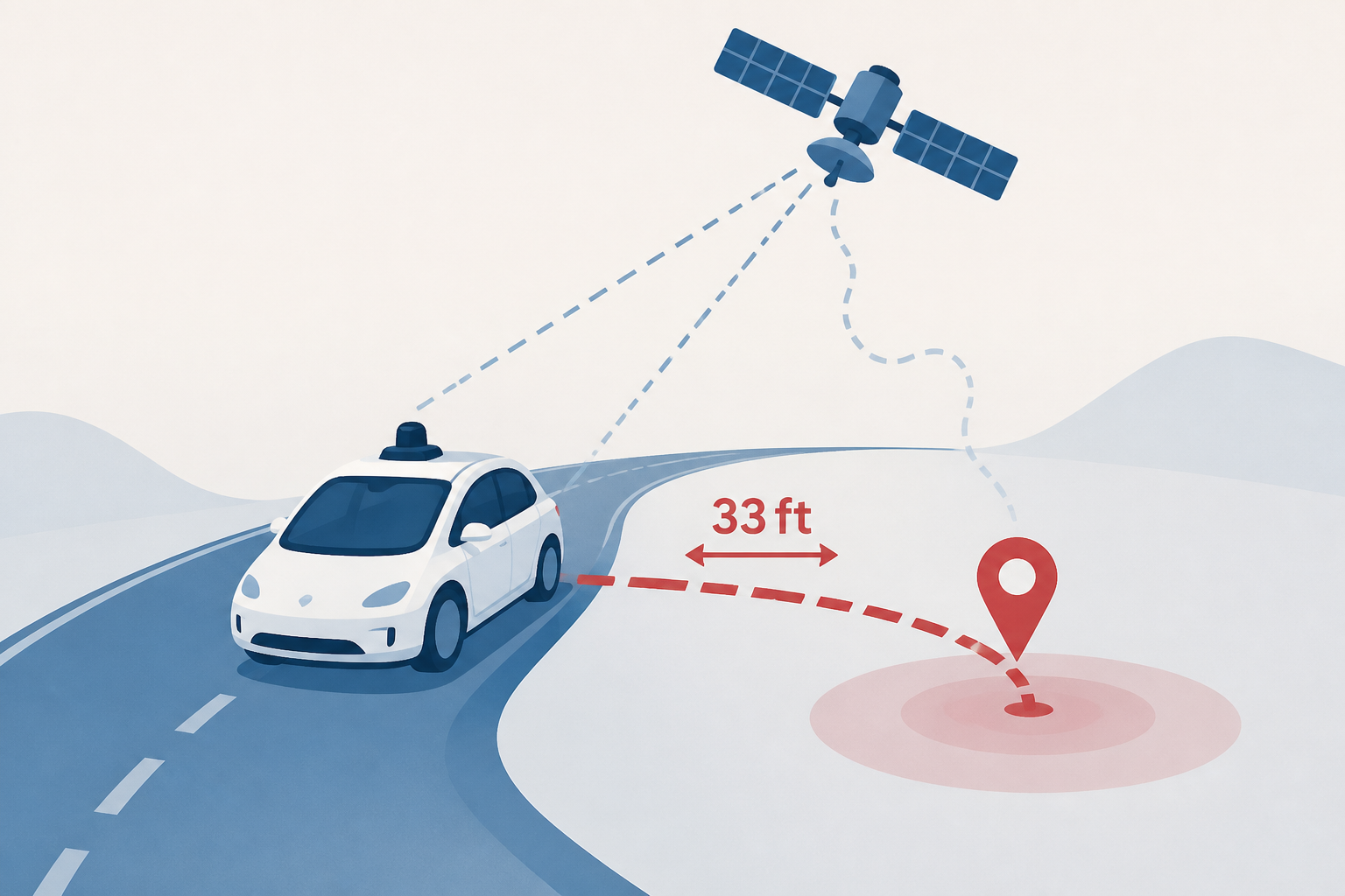 Researchers Alarmed as GPS Readings Suddenly Veer Off by 33 Feet, Enough to Crash Self-Driving Cars
