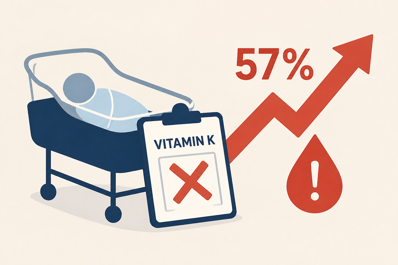 Newborn vitamin K refusals spike 57%, raising risk of severe bleeding