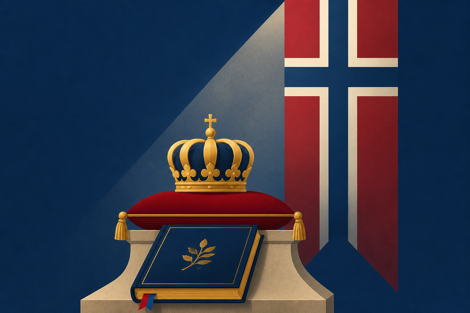 Haakon VIII Swears Oath as King Before Norway's Parliament with Princess Ingrid by His Side