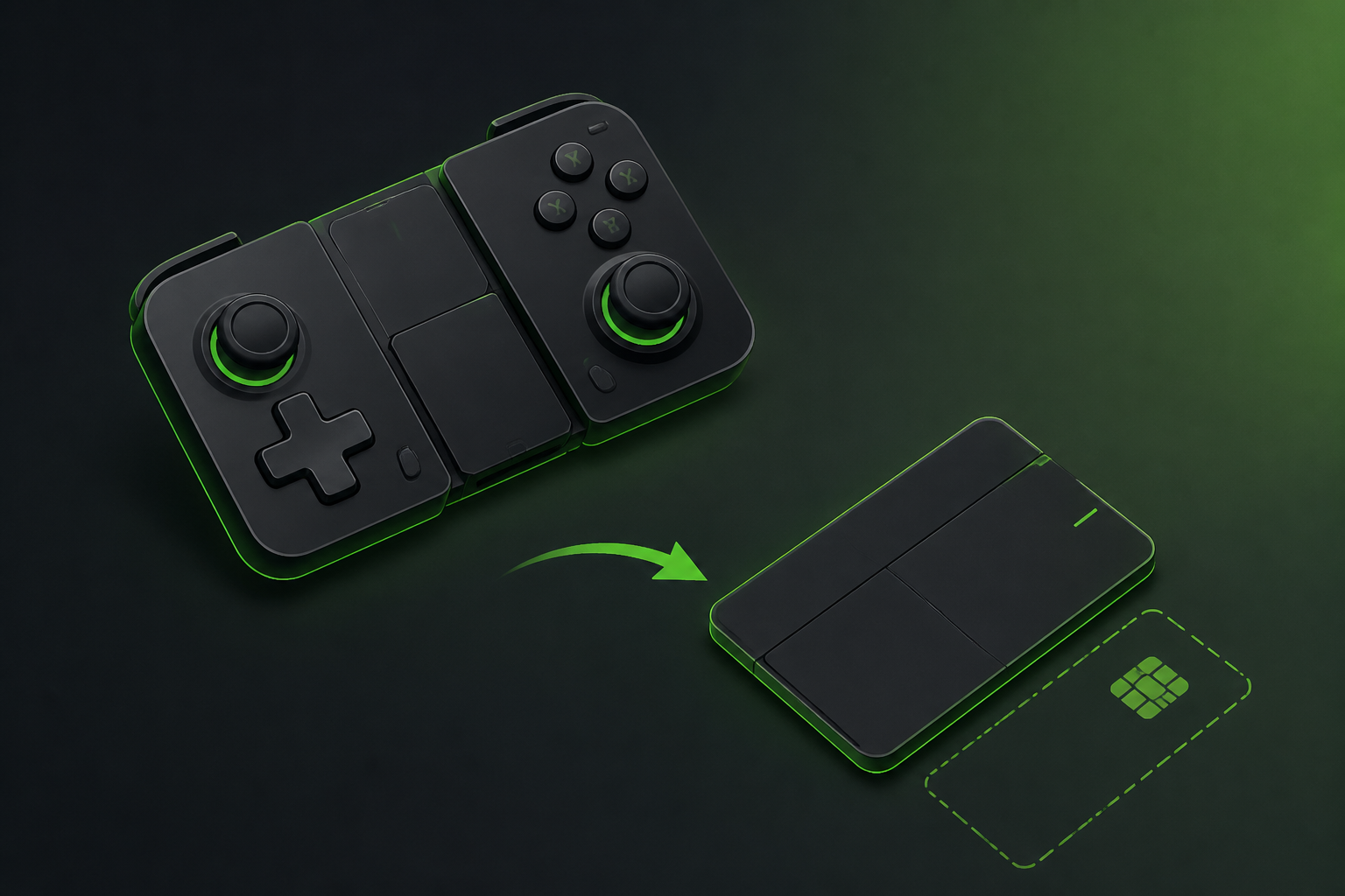 Razer Prio game controller folds down to the size of a credit card