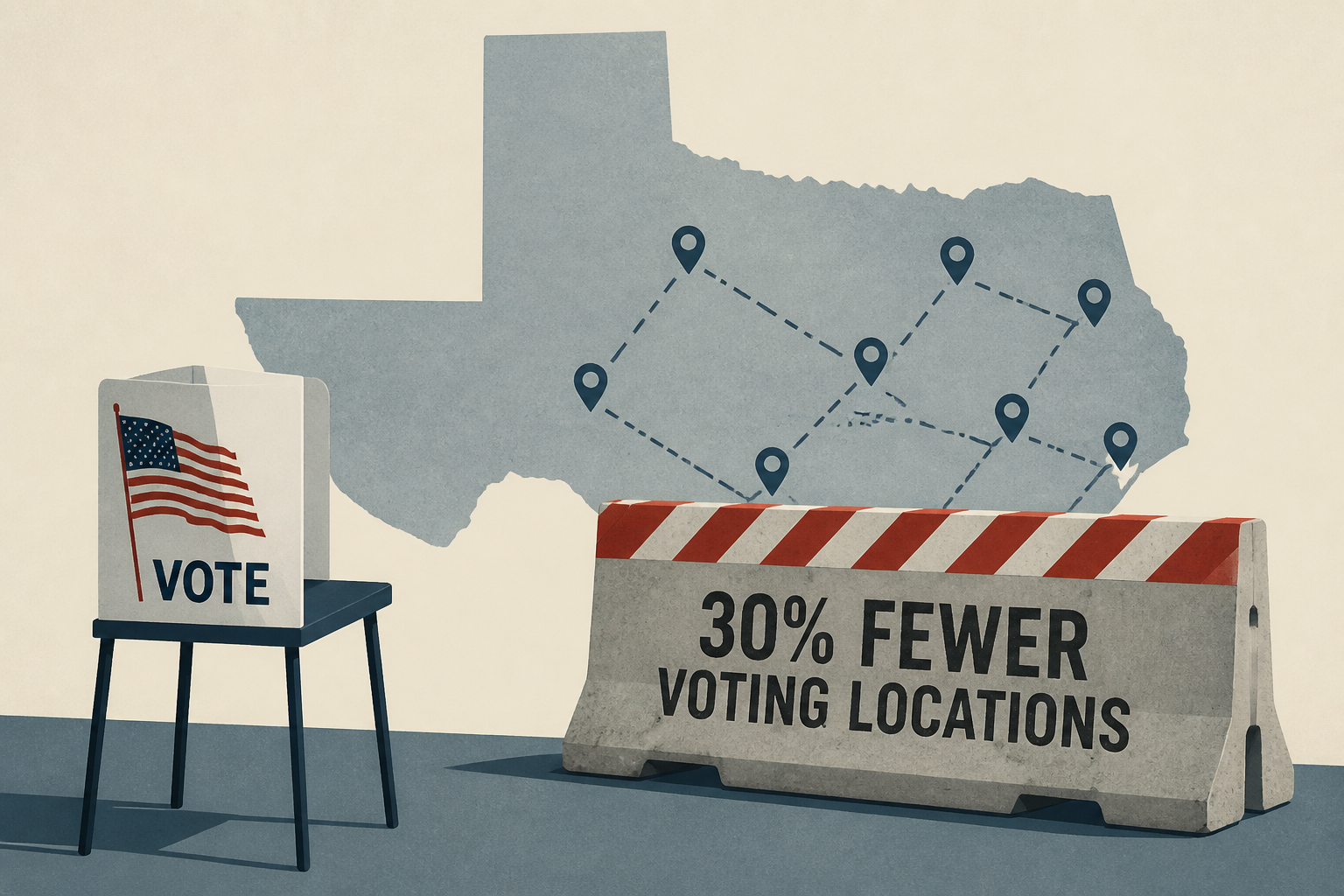 ‘A deliberate barrier’: Texas battleground county cuts 30% of midterm voting locations