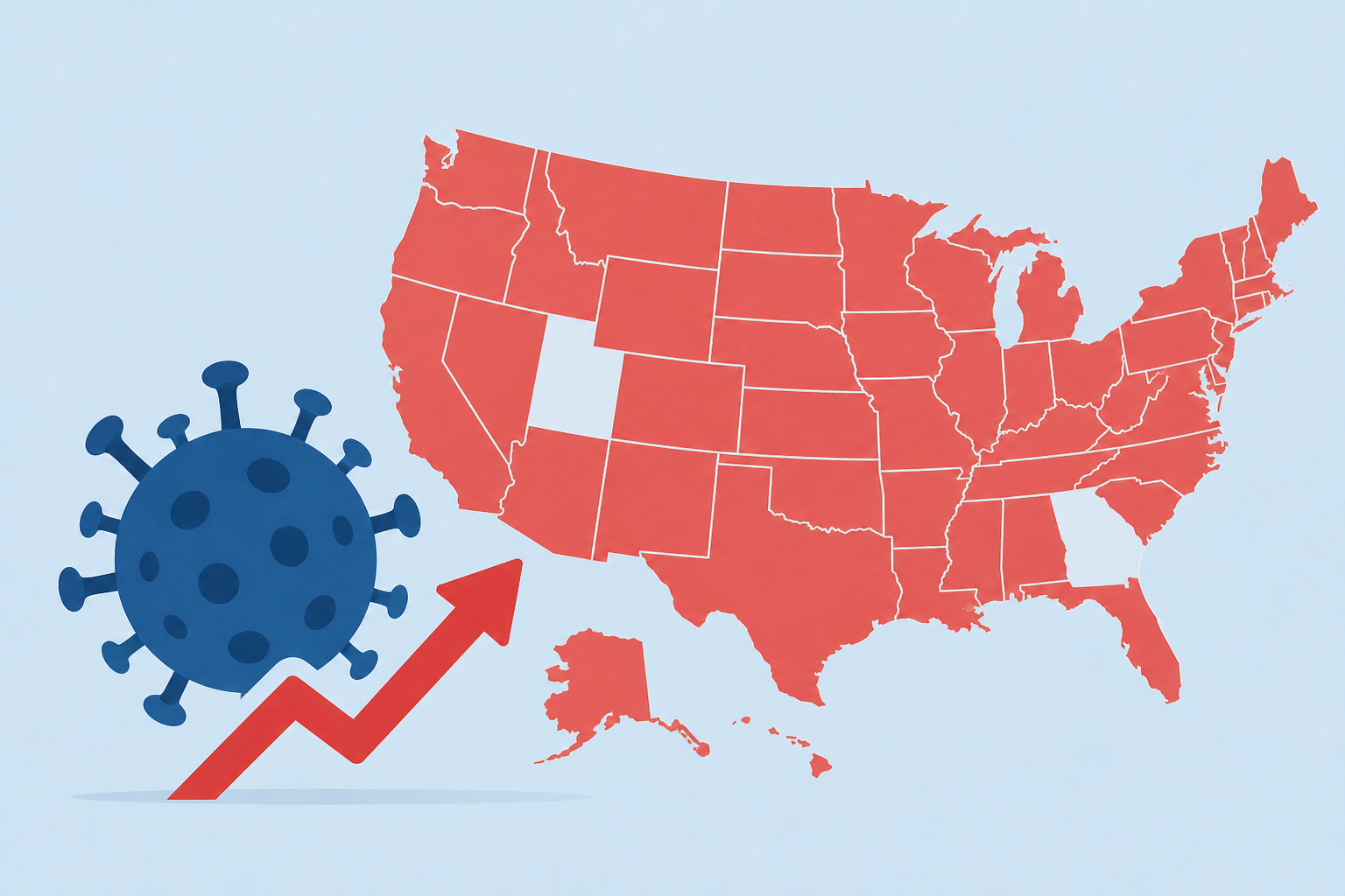 COVID-19 cases are on the rise in these 48 states. See map
