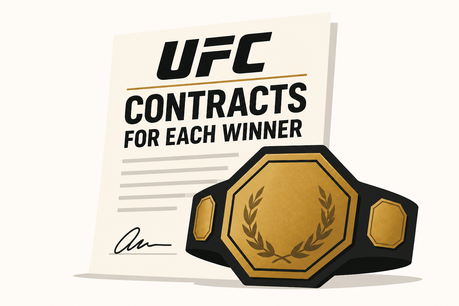 UFC contracts for each winner