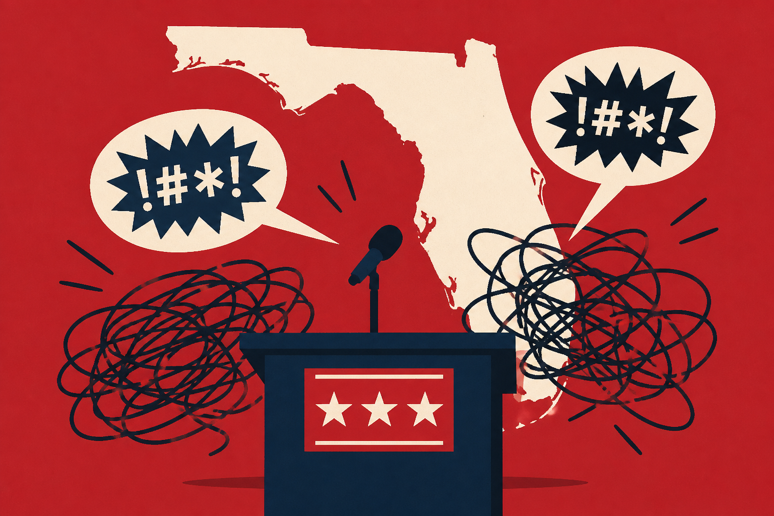 Chaos as 'screeching' hecklers derail Tuesday night GOP lovefest in Florida