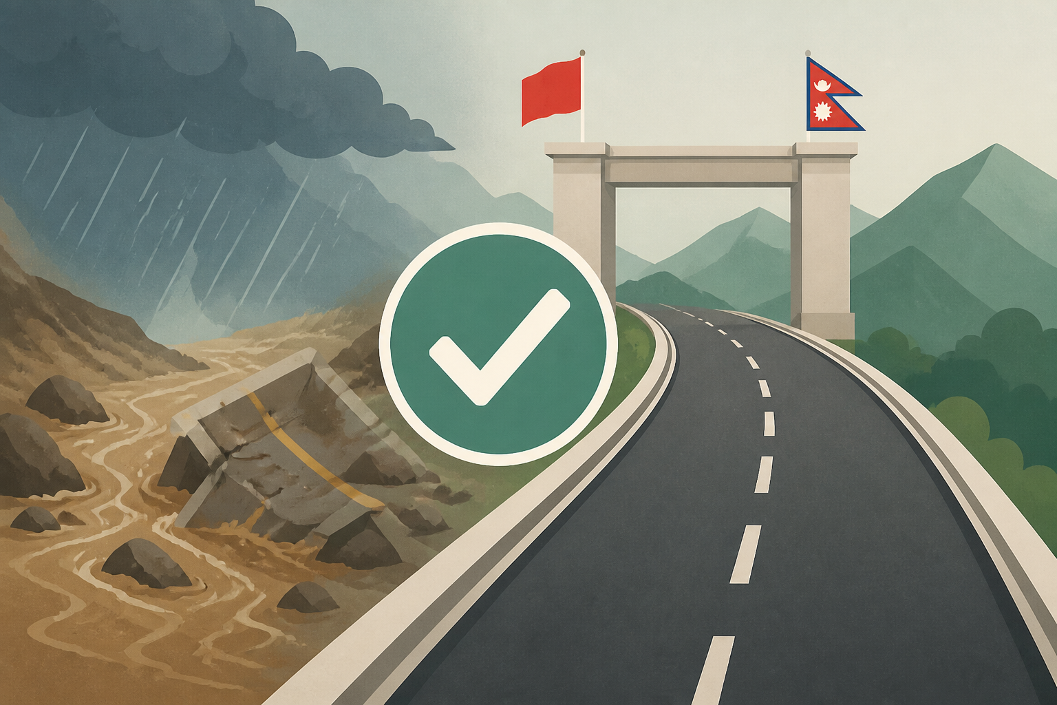China finishes rebuilding road to Nepal border less than one week after devastating flash floods