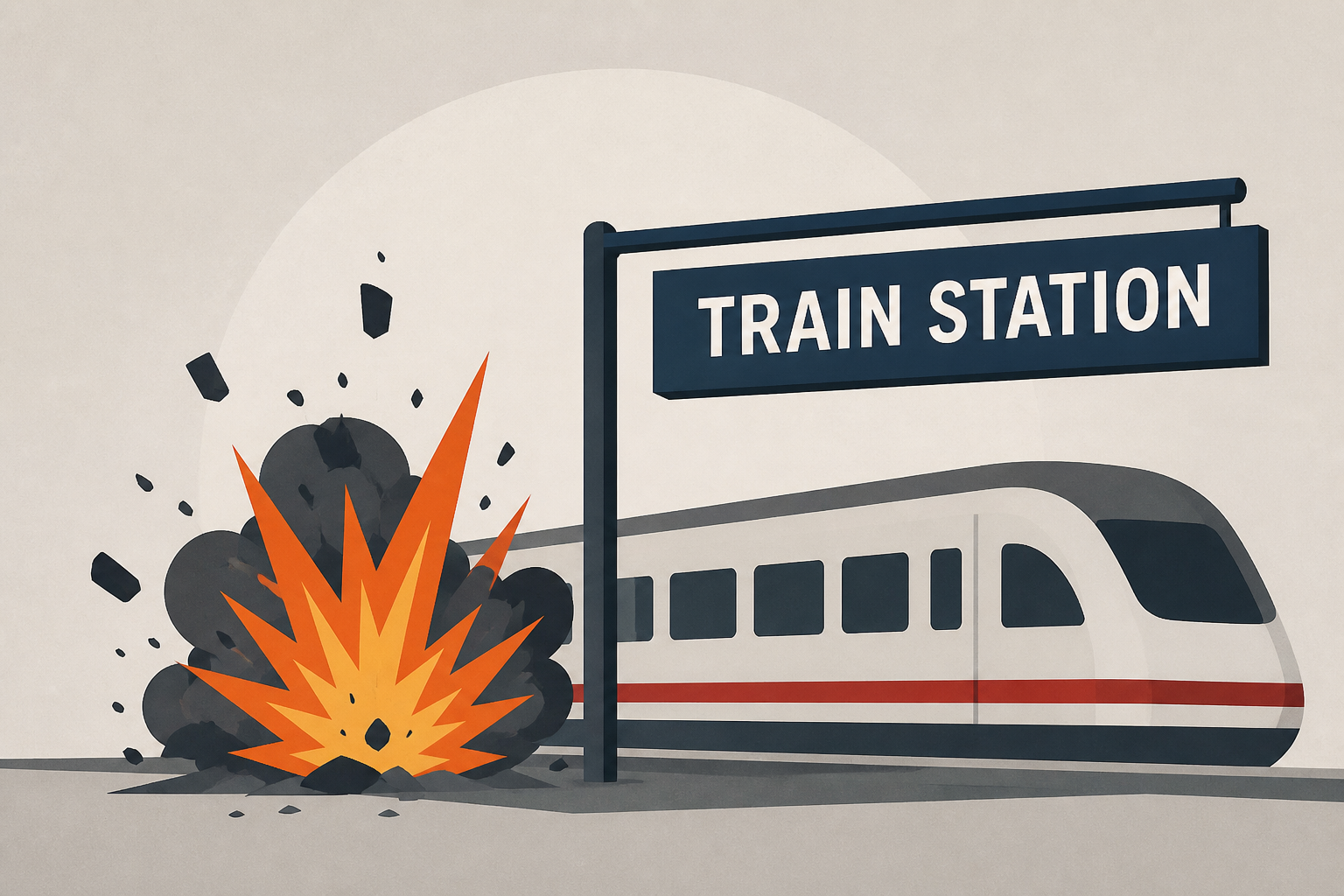 Explosion near German train station injures 2