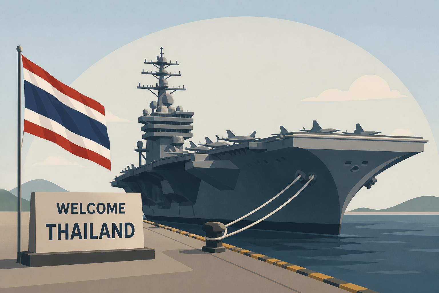 USS Abraham Lincoln docks in Thailand after more than 9 months at sea