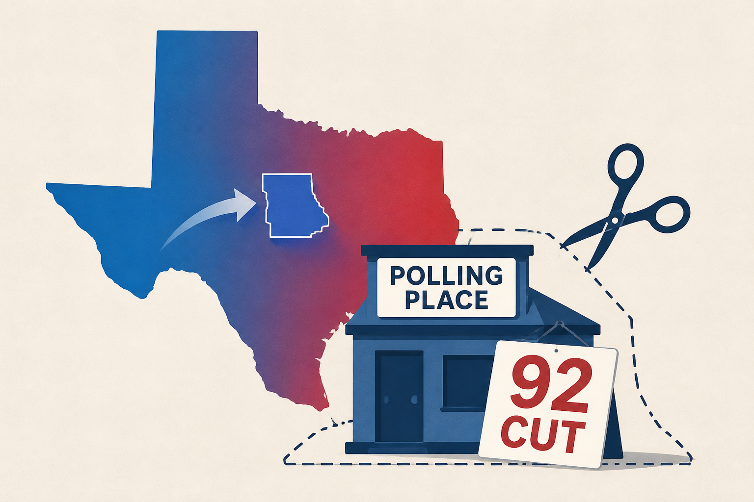 Texas County That Has Slowly Shifted Blue Cuts 92 Polling Places