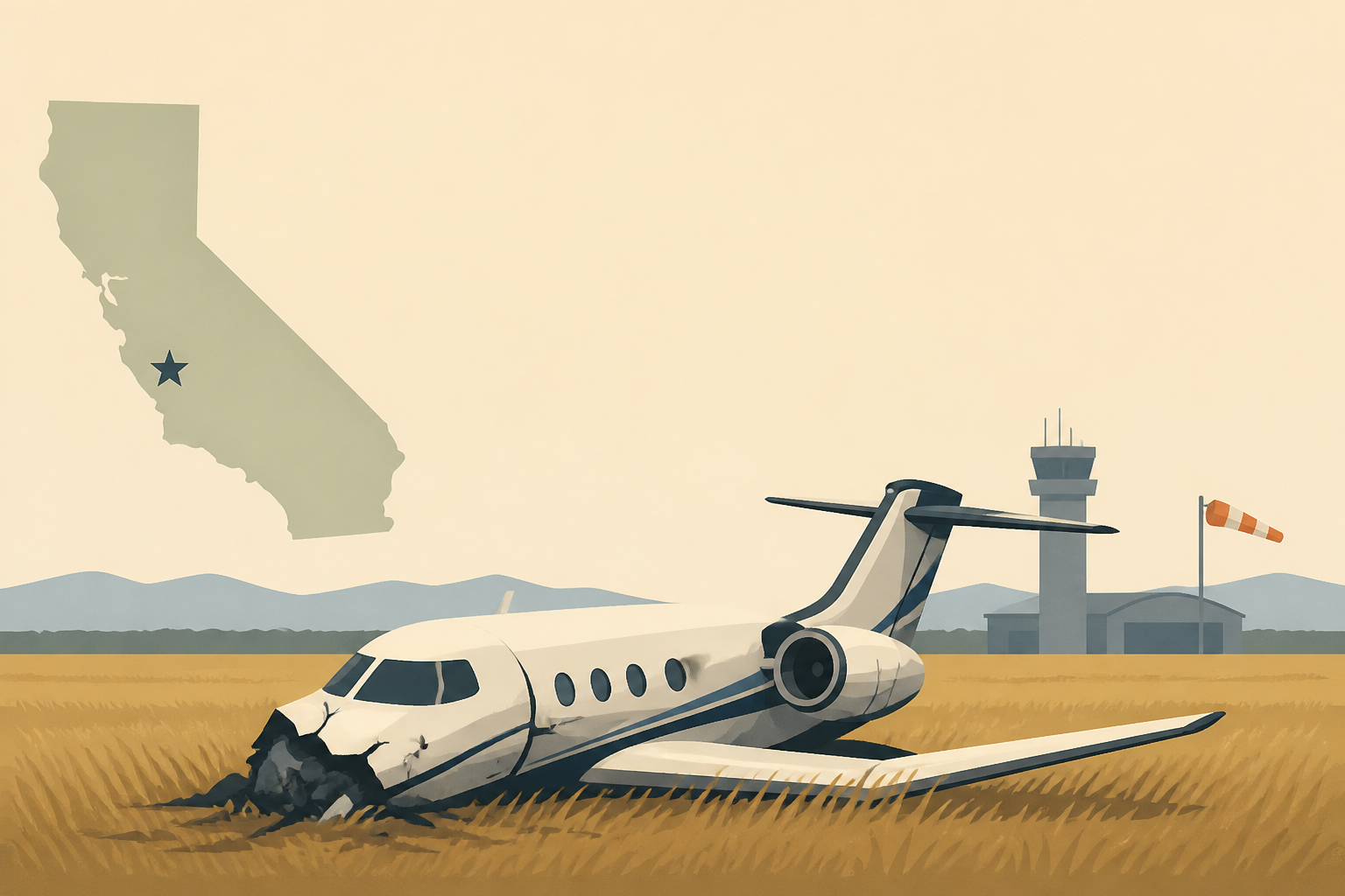 Private jet crashes in field near small California airport