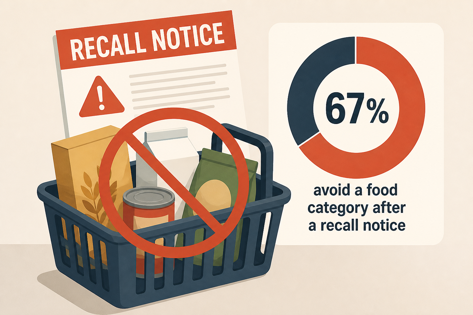 Americans are so rattled by surging FDA recalls that 67% now avoid a food category after a notice