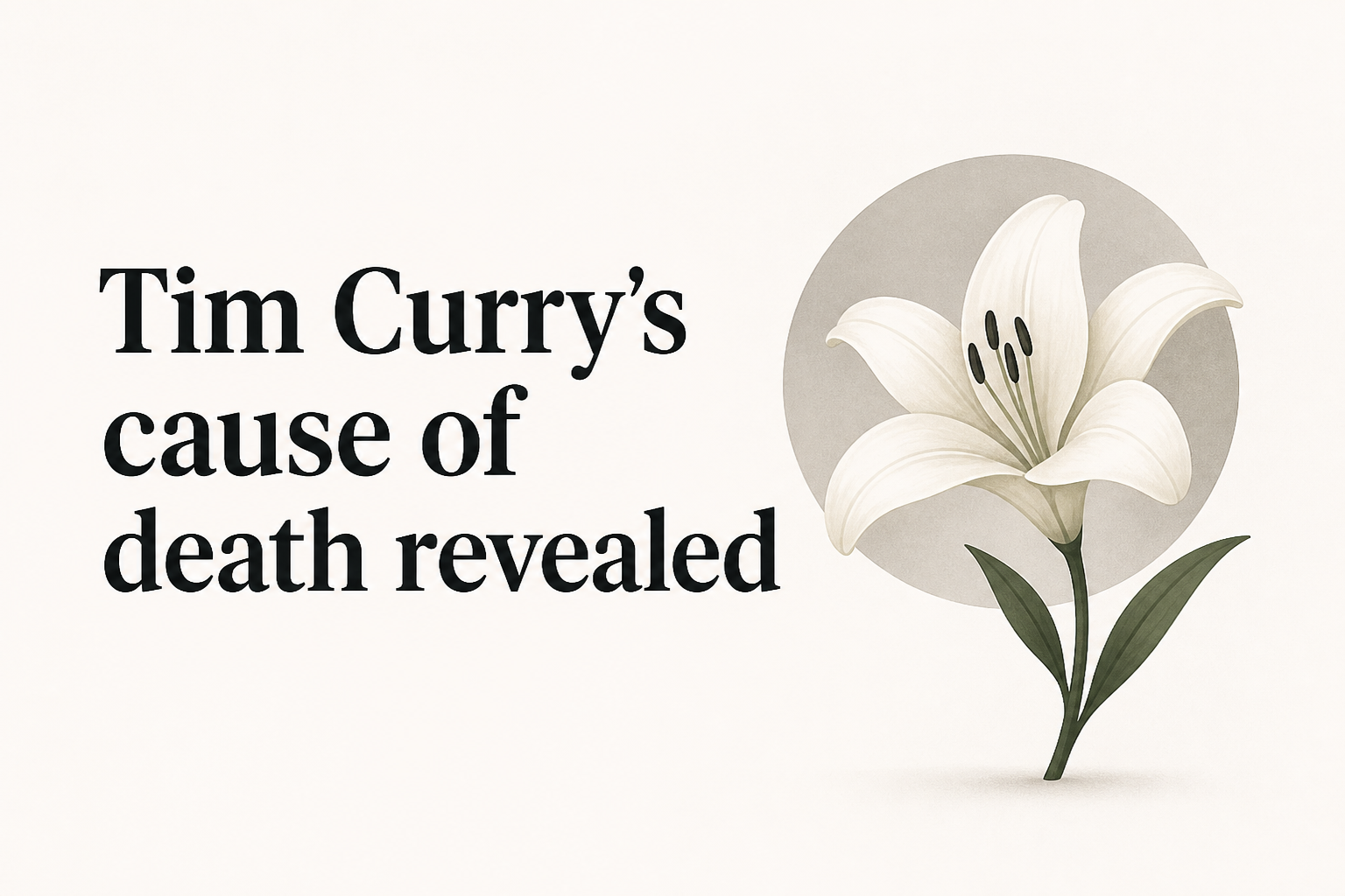 Tim Curry's cause of death revealed