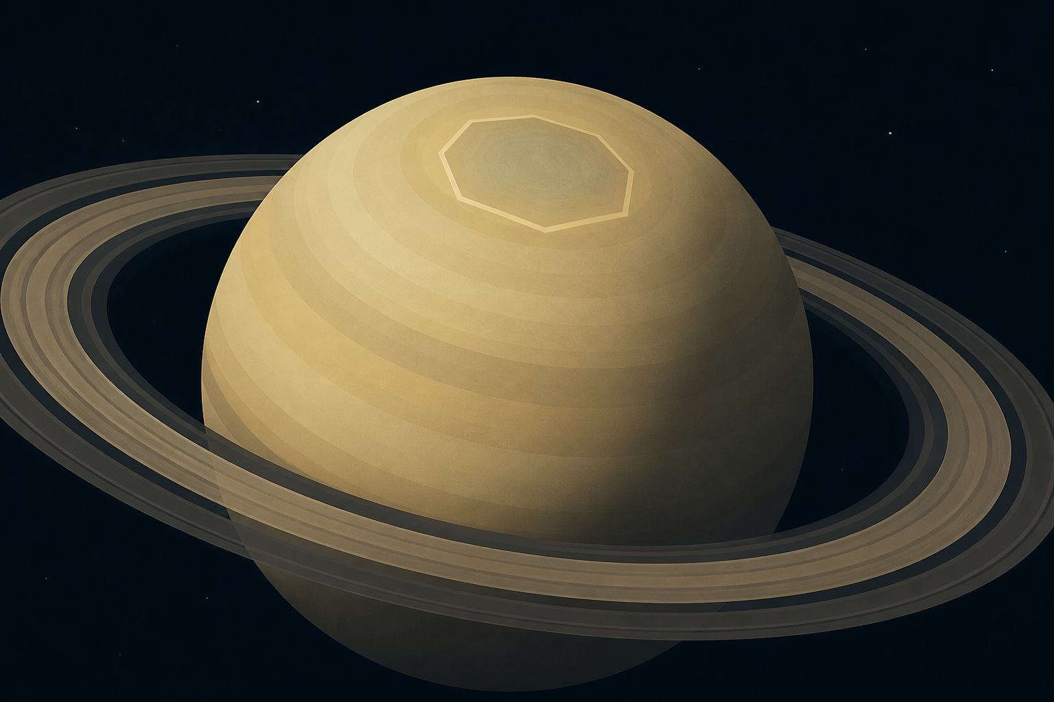 Mysterious 10-sided structure discovered on Saturn