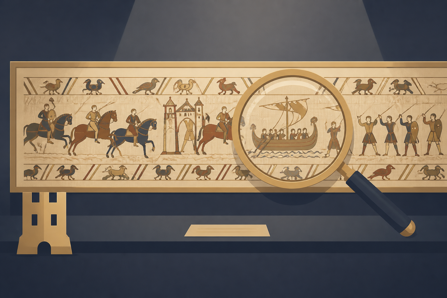 Macron and Burnham join King Charles III to see the Bayeux Tapestry in London