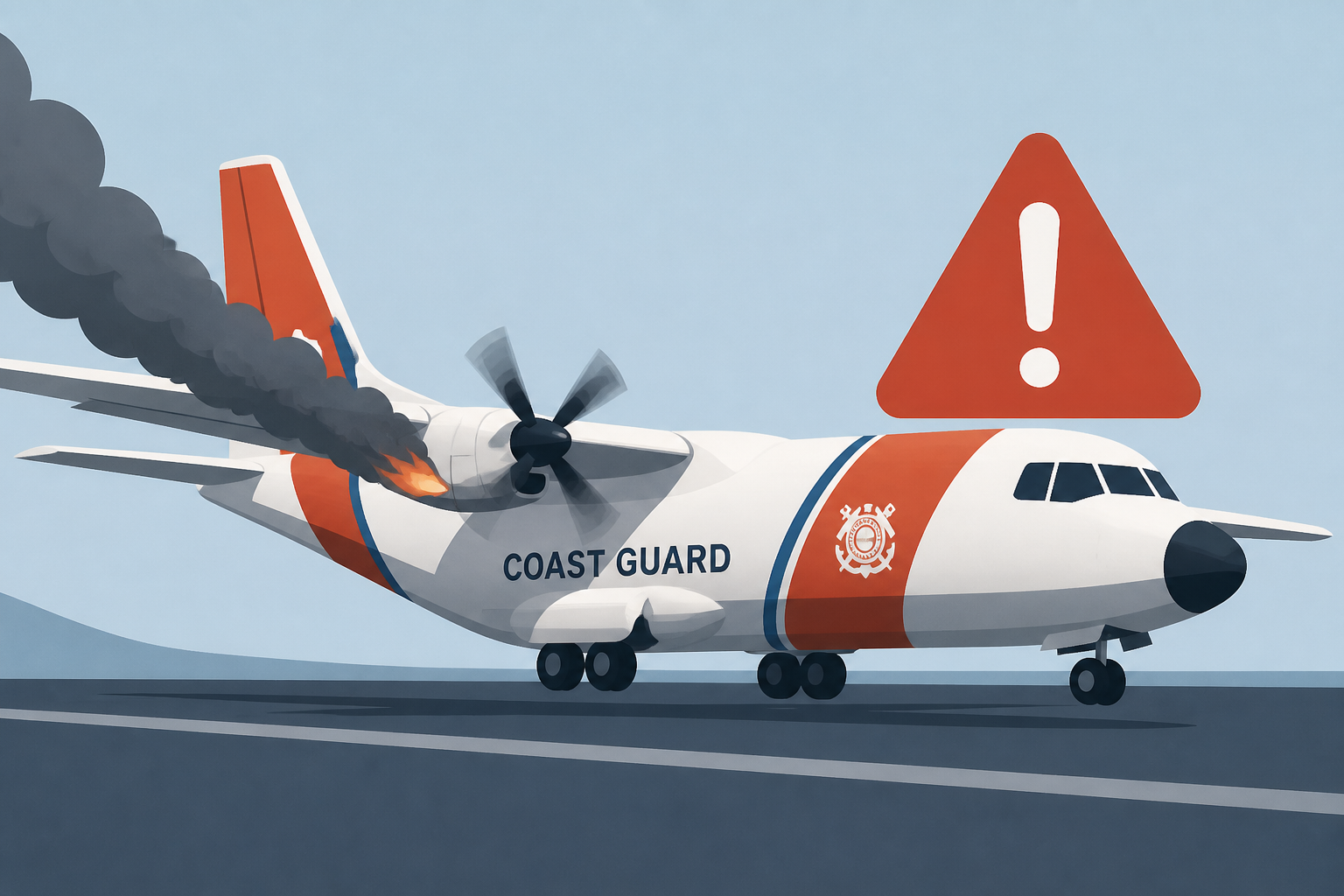 Coast Guard plane carrying DHS secretary makes emergency landing after engine failure