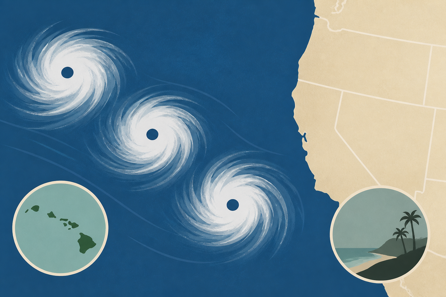 Hurricanes crowd the Pacific: What Hawaii and California can expect