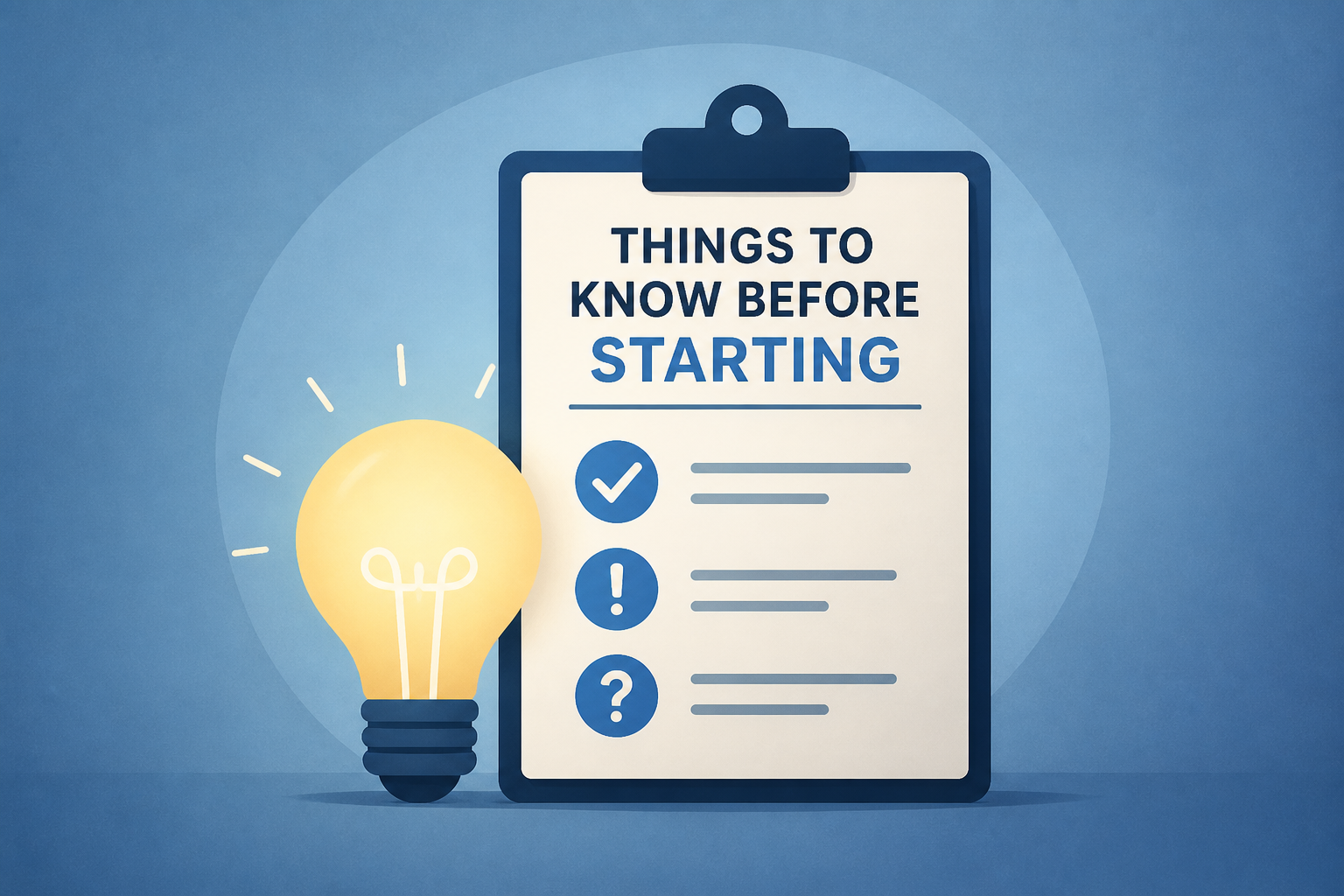 Things to Know Before Starting