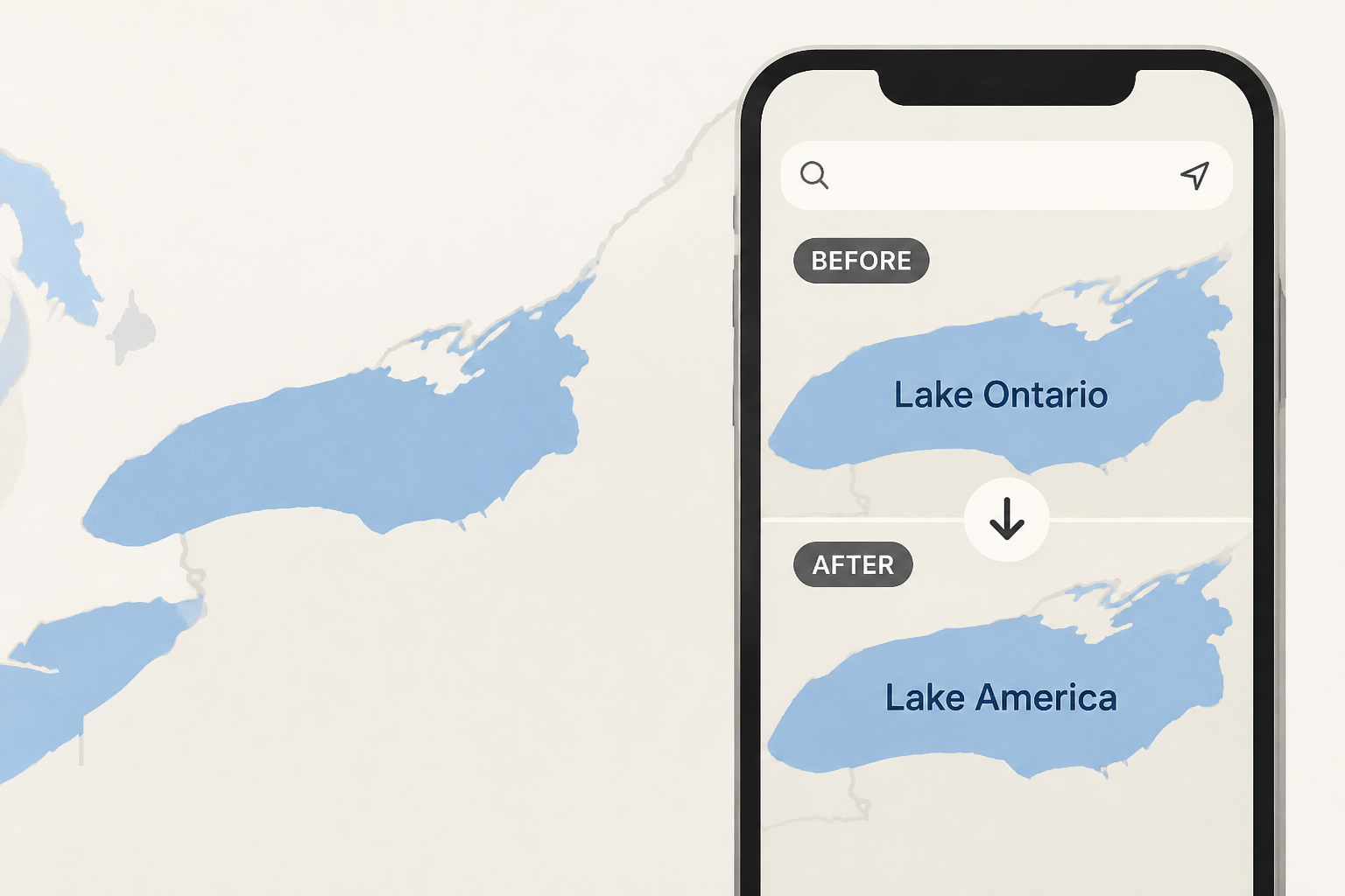 Apple changes Lake Ontario name to 'Lake America' for US users following Trump's order