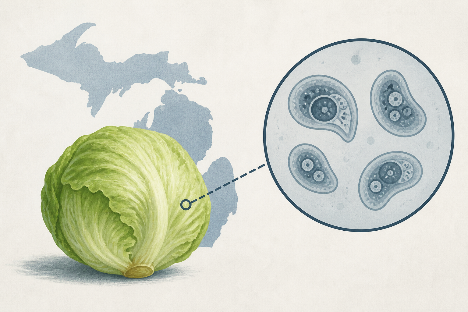 Report: Iceberg lettuce was correlated with cyclosporiasis in Michigan