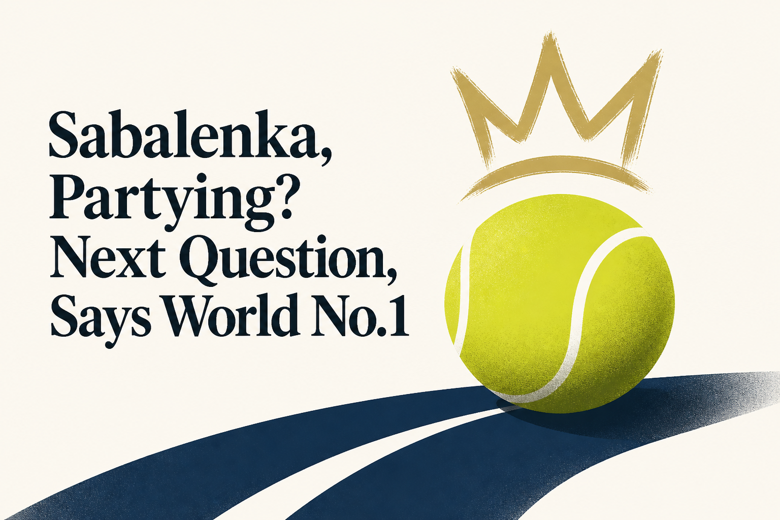 Sabalenka, Partying? Next Question, Says World No.1