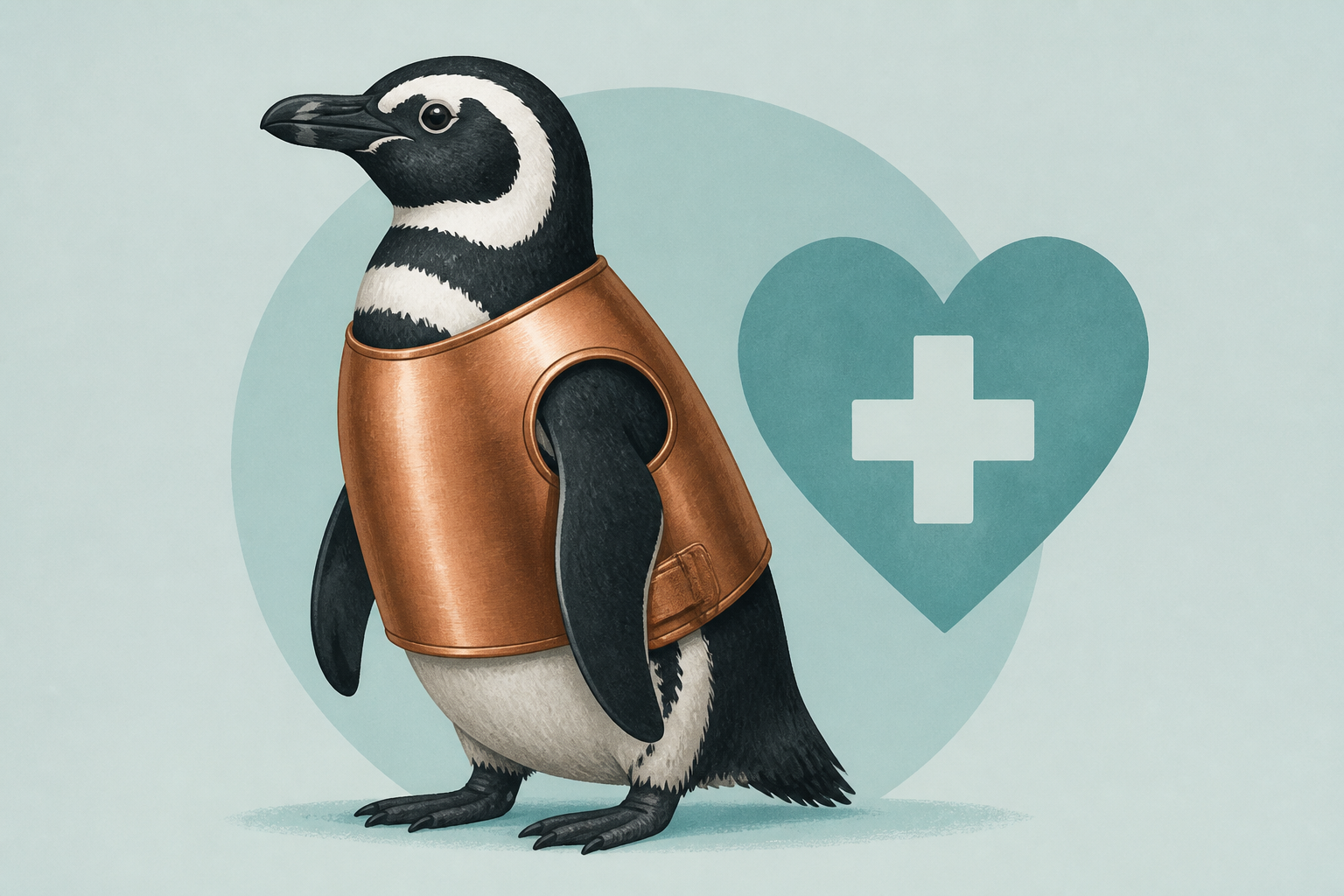 In Chile, injured penguins sport copper vests to help them heal