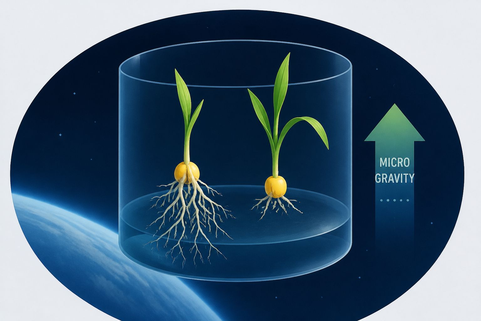 Nasa scientists grew corn seeds in space and found that microgravity changed how the seedlings’ roots and shoots grew