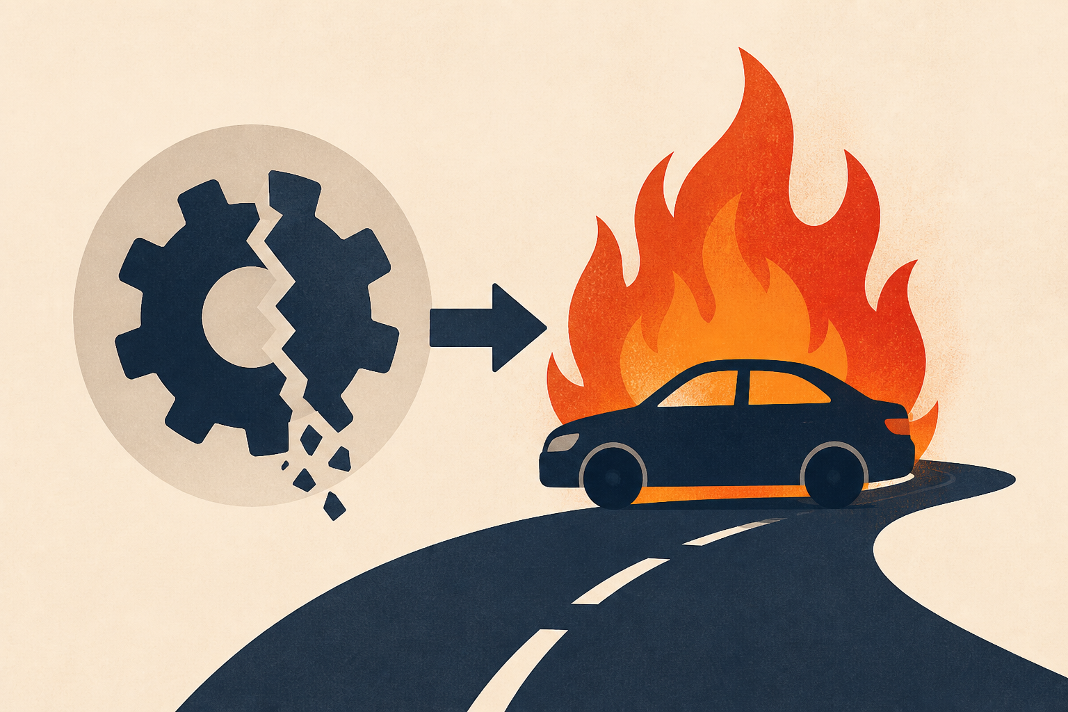 Mechanical failure ignites Toyota in blaze on Highway 276, fire officials say