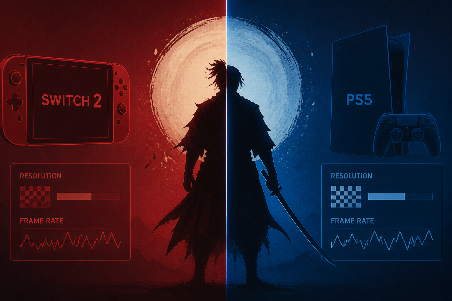 Onimusha: Way of the Sword tech analysis including frame rate and resolution, Nintendo Switch 2 vs. PS5 graphics comparison video