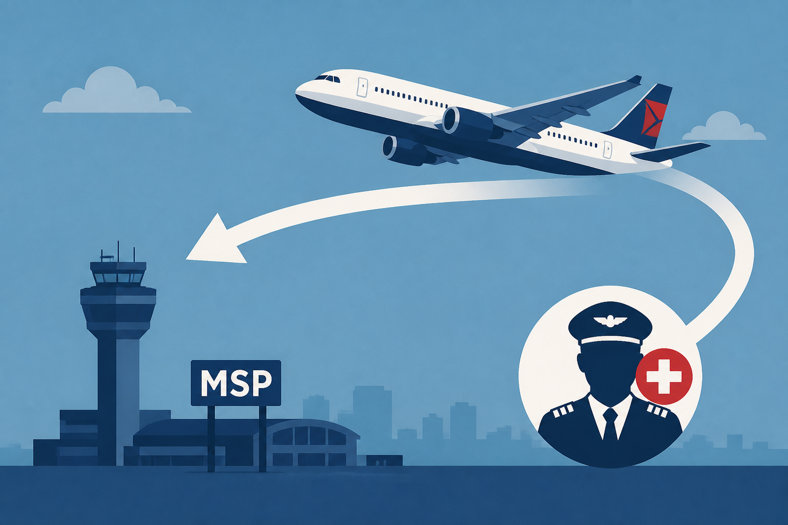Delta flight returns suddenly to Minneapolis over reported pilot incapacitation