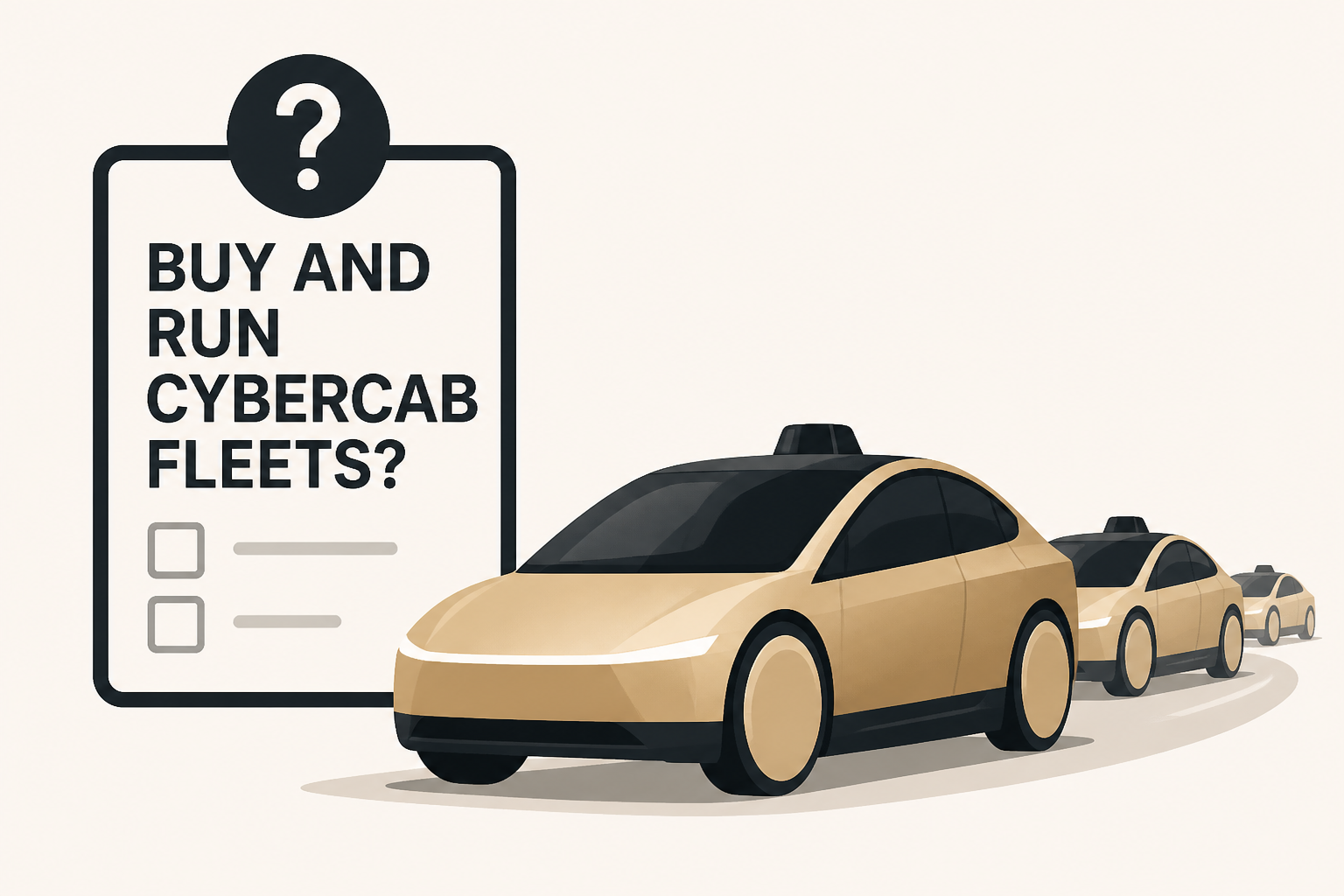 Tesla is asking people if they want to buy and run Cybercab fleets