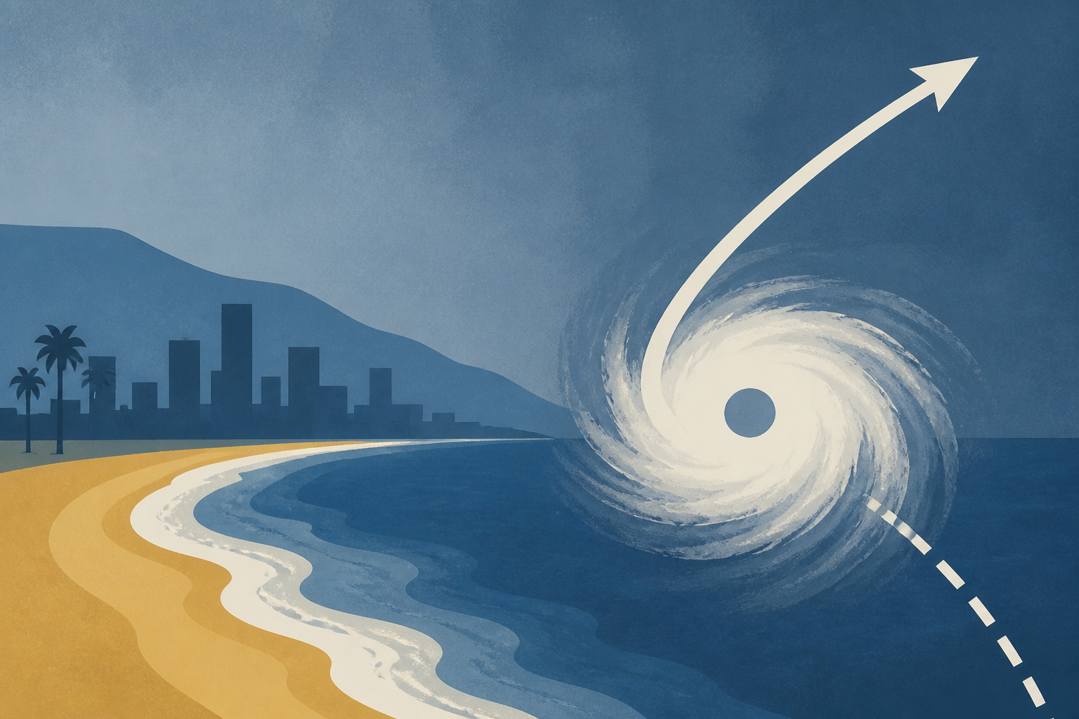 Hurricane Marie tracking away from L.A., will still hit beaches hard