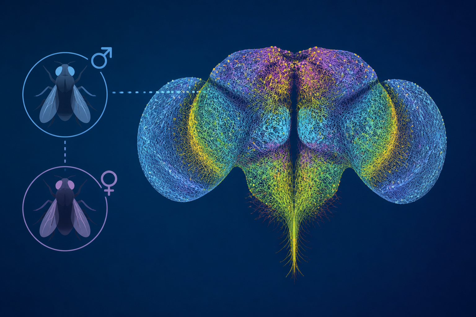 New map of a male fly central nervous system includes all 166,000 neurons - and enables direct comparisons to female fly brain