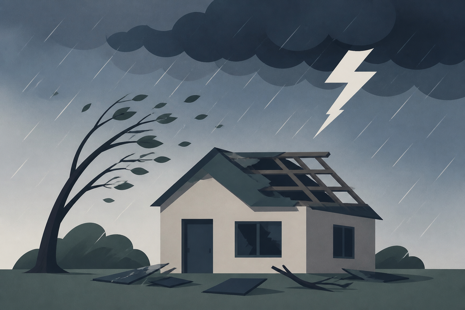 Storm damage on Thursday