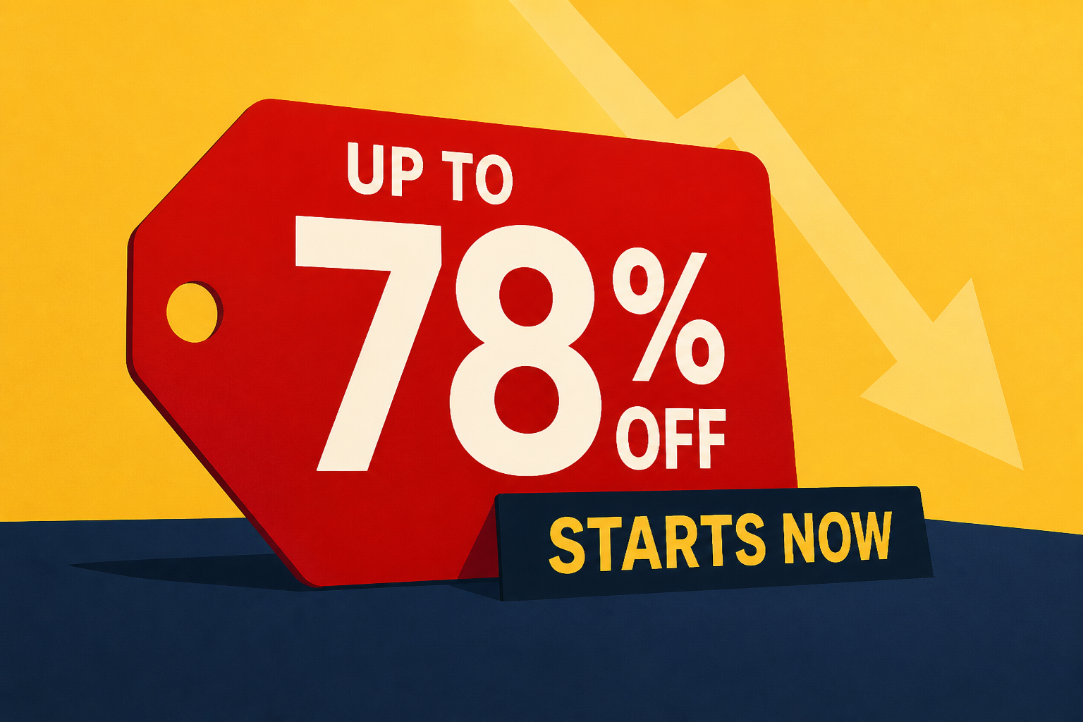 Up to 78% off Starts Now