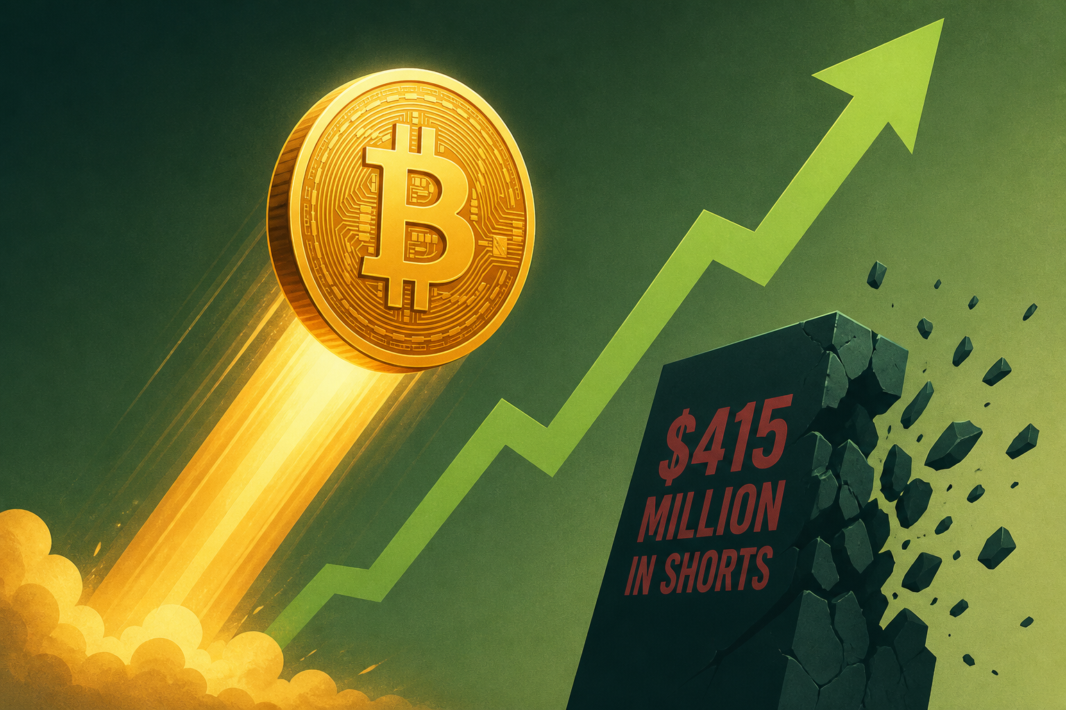 Bitcoin Pumps as Fed Signals Rate Pause, $415 Million in Shorts Get Rekt