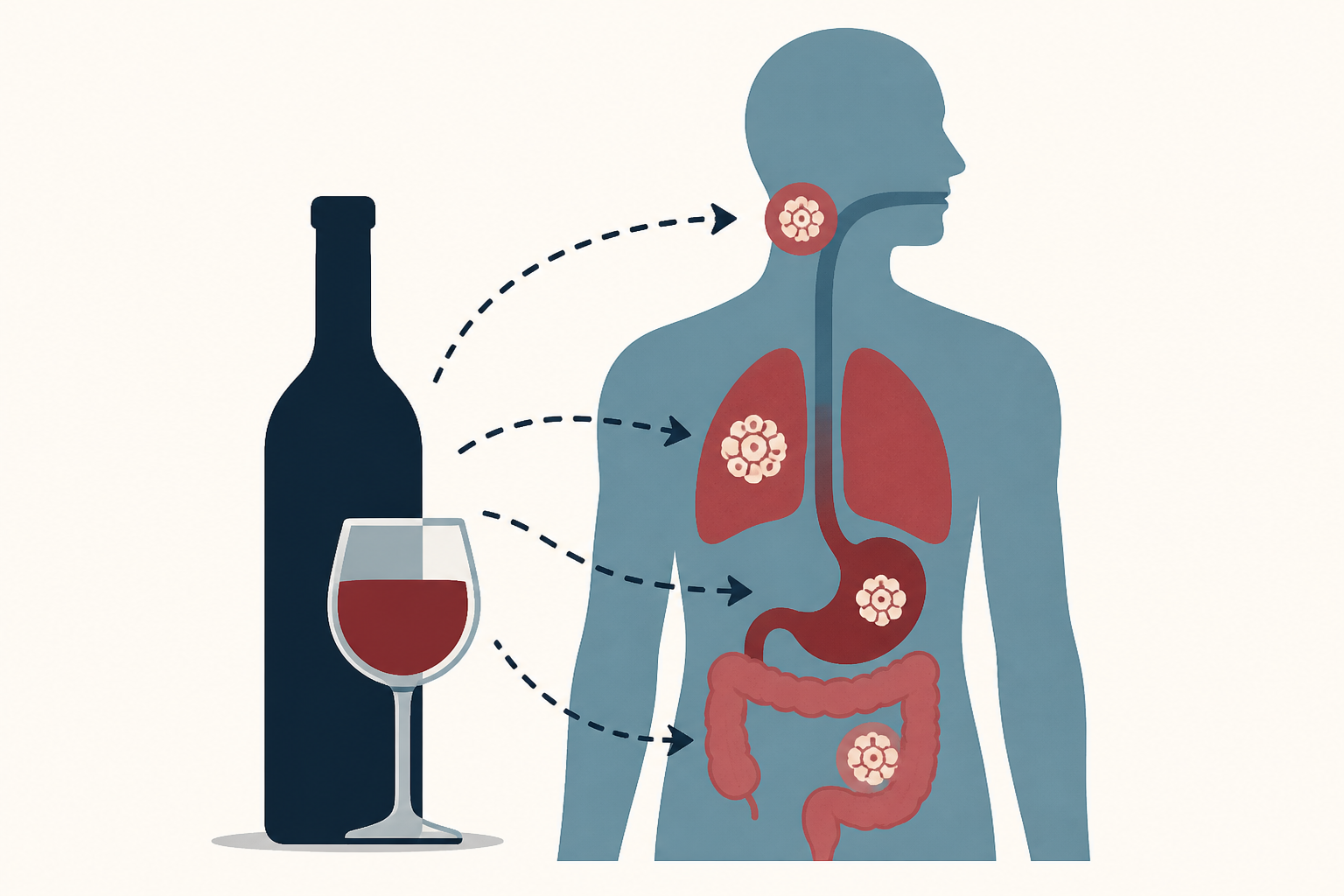 Alcohol-related cancer deaths doubled, go beyond liver, study finds
