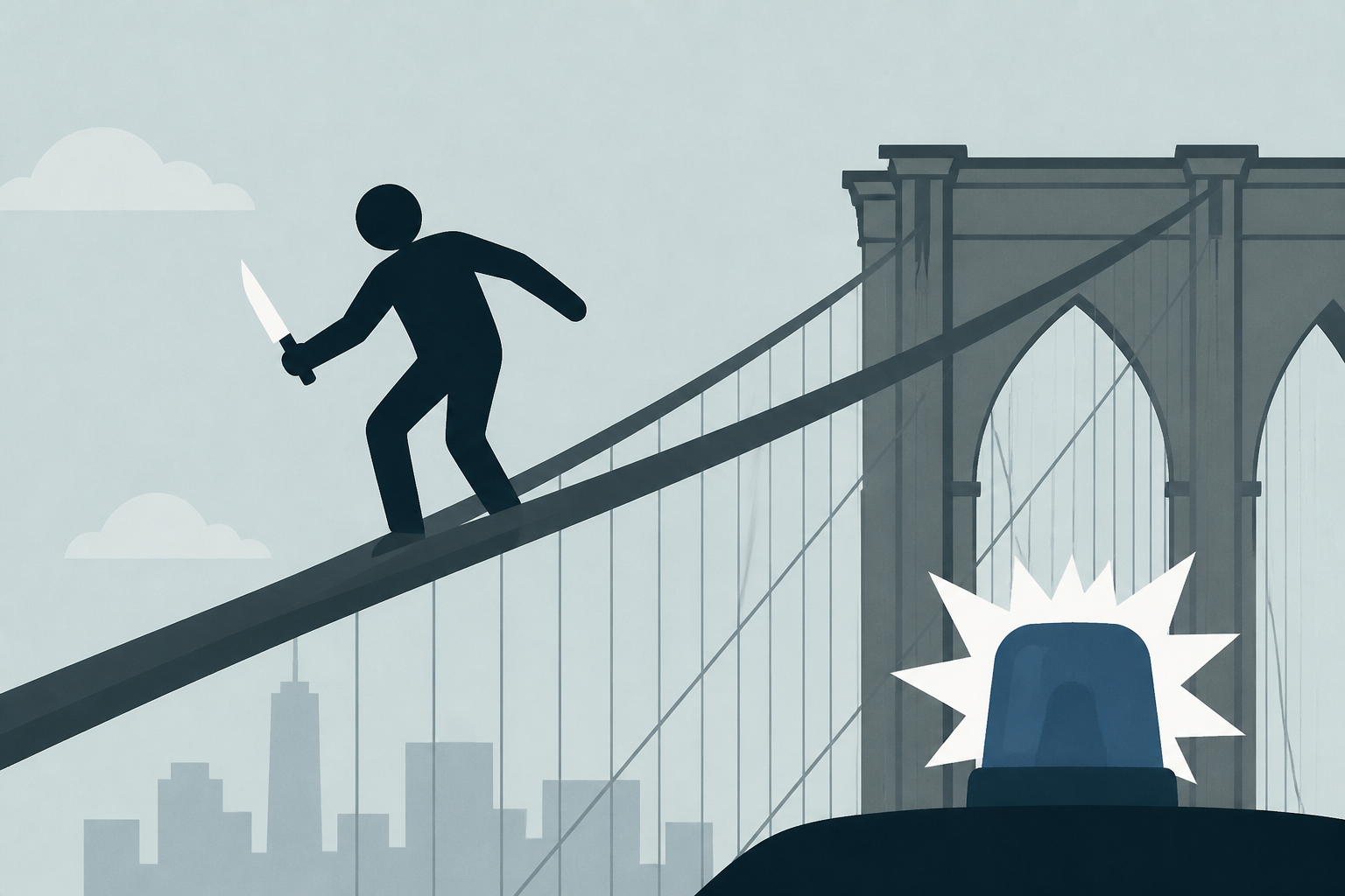 Police fatally shoot knife-wielding man on Brooklyn Bridge cables