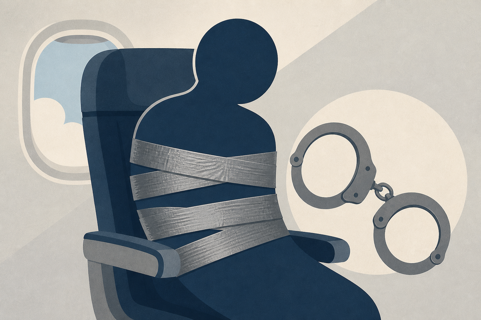 Unruly passenger arrested after being restrained with duct tape during flight