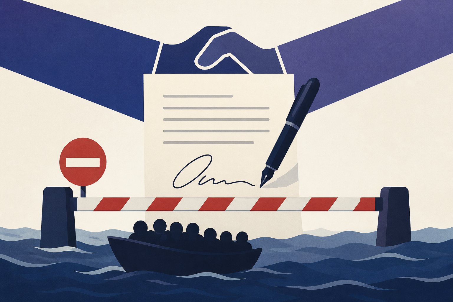 Bardella signs pact with Farage to stop small boat crossings 'forever'