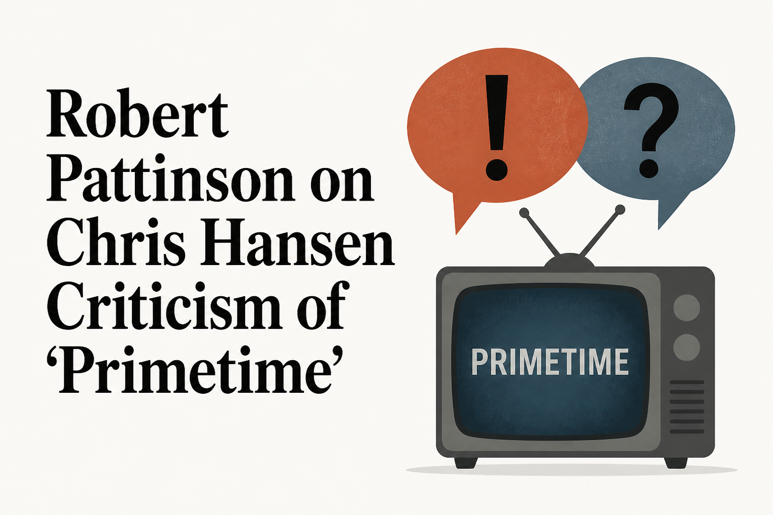 Robert Pattinson on Chris Hansen Criticism of 'Primetime'