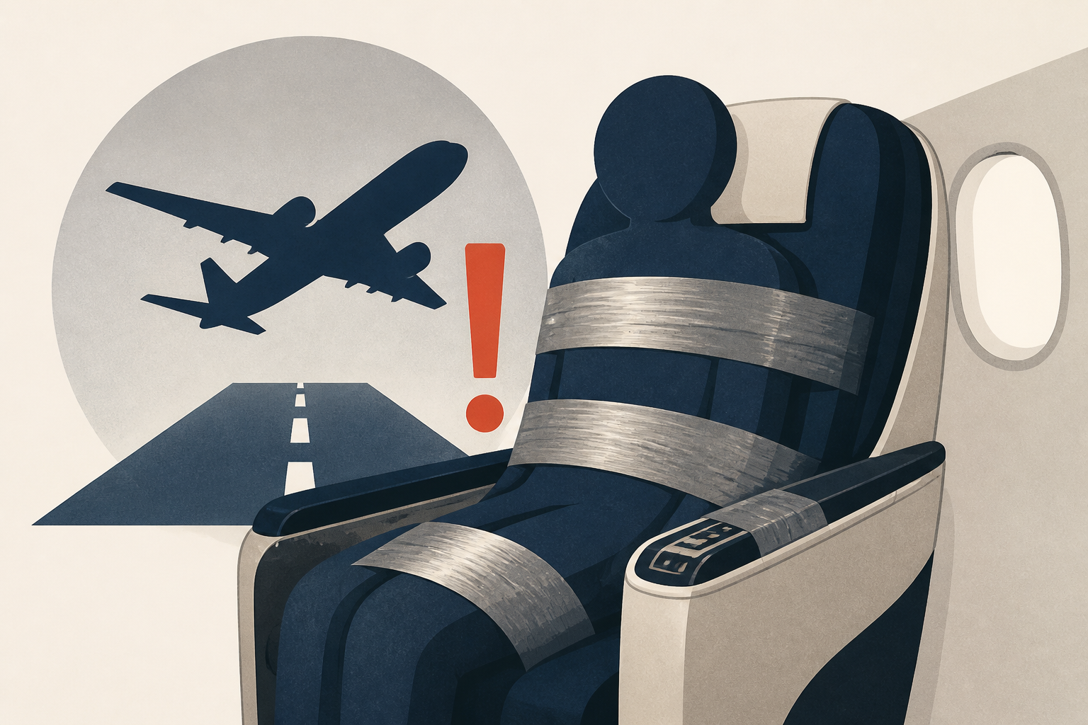 Disruptive passenger duct-taped to first-class seat as plane makes emergency landing