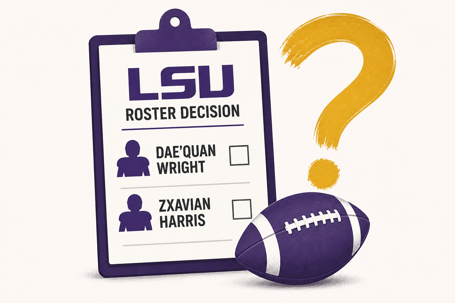 Lane Kiffin's Dae'Quan Wright, Zxavian Harris LSU Roster Decision Revealed Ahead of Clemson Game