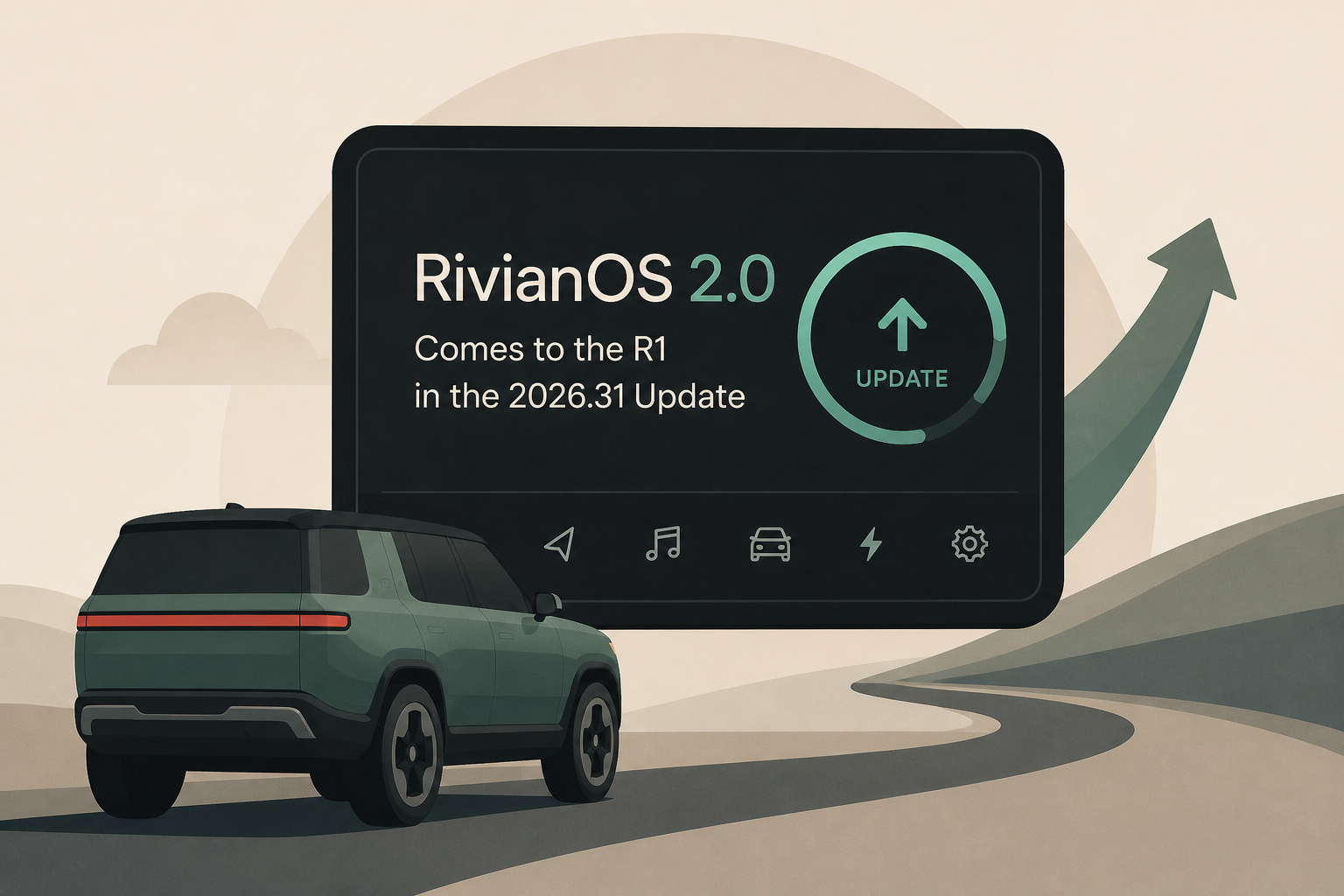 RivianOS 2.0 Comes to the R1 in the 2026.31 Update