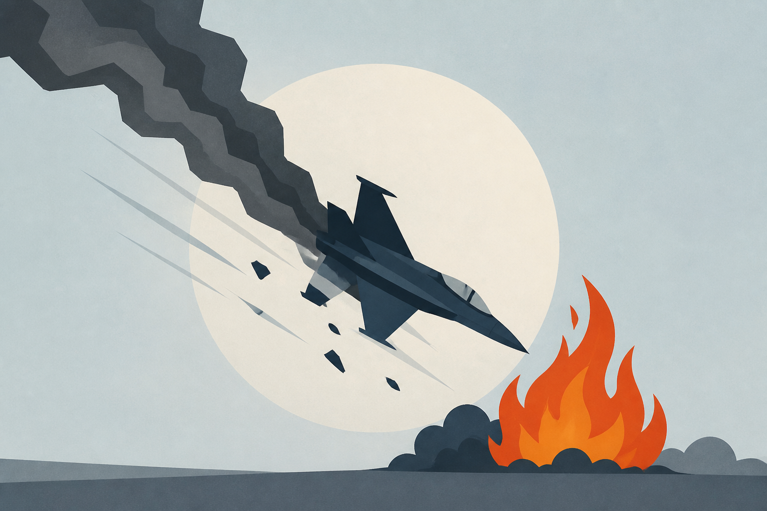 Greek air force jet crashes at annual aerial show, kills 2 pilots and starts fire