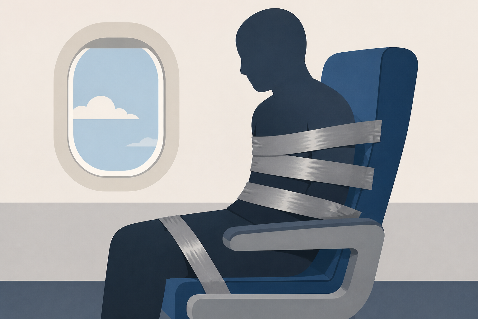 Man duct-taped to plane seat after hurling slurs and attacking other passenger, witness says