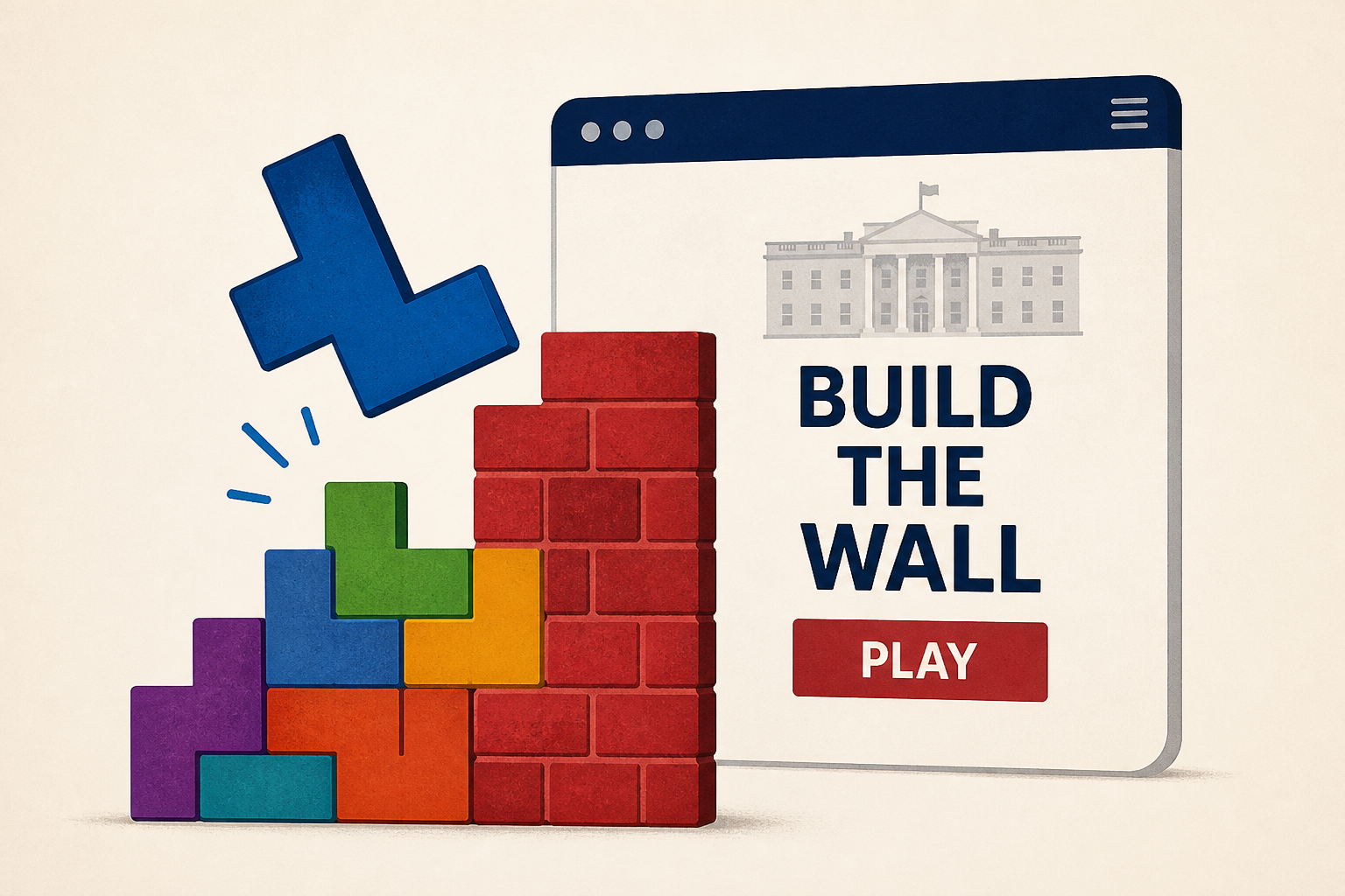 Tetris owner lashes out at Trump team over ‘Build the Wall’ arcade game on new White House site